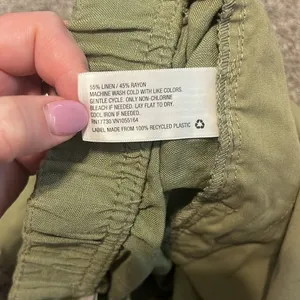 A New Day‎ High Waist Green Linen Blend Capri Pants thumbnail 9