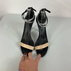 Tibi New York Amber Nude and Silver Ankle Strap Heels‎ Size 38 thumbnail 2