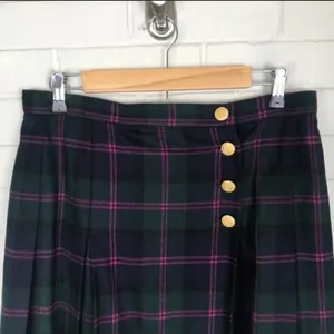 Lord & Taylor Vintage Tartan Plaid Wool Holiday Skirt Size 14P thumbnail 3