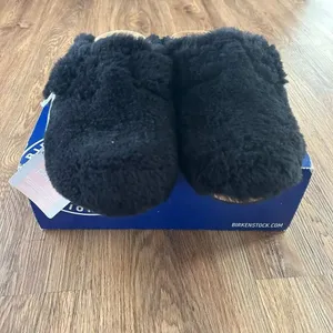 PAPILLIO by BIRKENSTOCK black teddy platform clog mules slip on shoes eur 40 new thumbnail 7