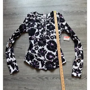 Free People Movement Rally Printed Layer Size Small Garden Floral Lilac thumbnail 8
