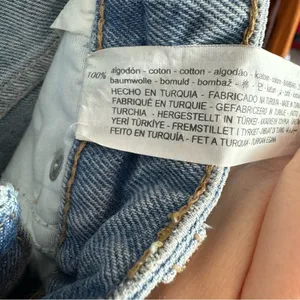 Zara Double Button Wide Leg Ripped Distressed Denim Jeans Size 8 thumbnail 6