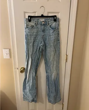 ZARA Pearl Wide Leg Jeans thumbnail 2