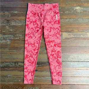 Gymshark Adapt Camo Seamless Leggings w Butt Scrunch in Red Camo ~ Size L 💚🍄 thumbnail 3