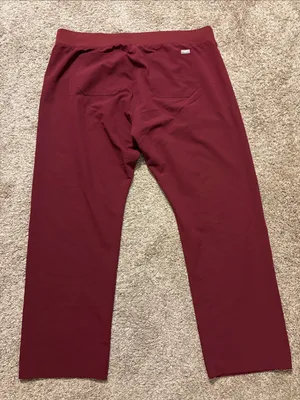 Figs Women's Burgundy Livingston Straight Leg Scrub Pants XXL thumbnail 7