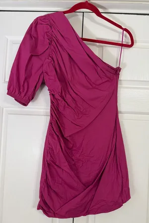 Showpo Pink One-Shoulder Dress thumbnail 1
