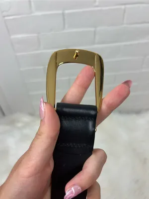 Madewell Black Leather Chunky Waist Belt thumbnail 7