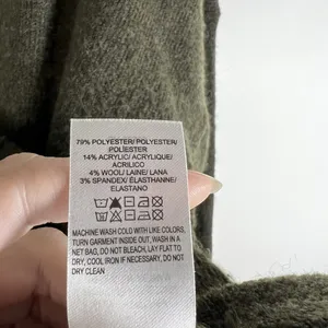 Lucky Brand Green Pullover Wool Blend V Neck Sweater‎ Women’s Large Soft thumbnail 6