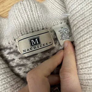 Vintage Maurices Shetland Wool Fair Isle Zip Sweater thumbnail 4