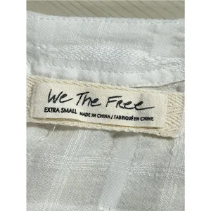 We The Free  Women White Textured Buttonless Tunic Size extra Small OVERSIZE. thumbnail 10