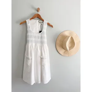 Tuckernuck | NWT Susannah Smocked Mini Dress White Blue | Sz XS thumbnail 2