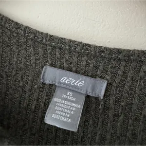 Aerie Ribbed‎ Olive Green Lace Up Long Sleeve Bodysuit thumbnail 5