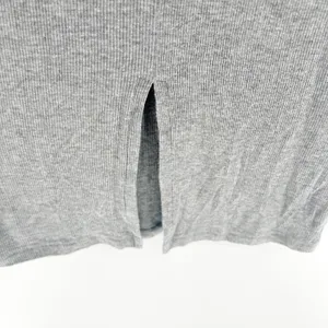 Quince Womens Soft Tencel Rib Knit Long Sleeve Midi‎ Lounge Dress Size XS Gray thumbnail 9
