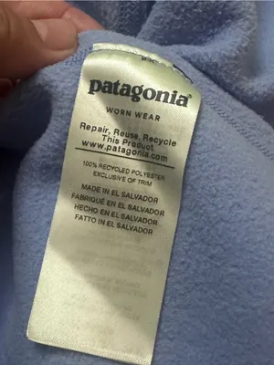 Patagonia Light Blue Women's Quarter-Zip Fleece Pullover XS thumbnail 9