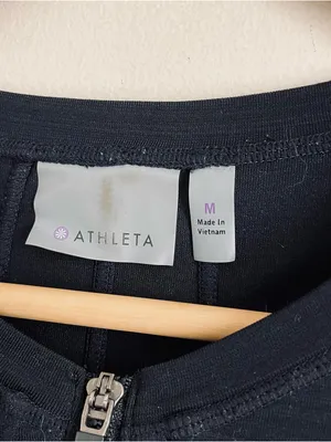 Athleta Pacifica UPF Long Sleeve Rashguard Quarter Zip Black Size M thumbnail 10