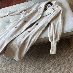 Stephanie Matthew’s Vintage Wool Blend Double Breasted Trench Coat Size 6 thumbnail 10