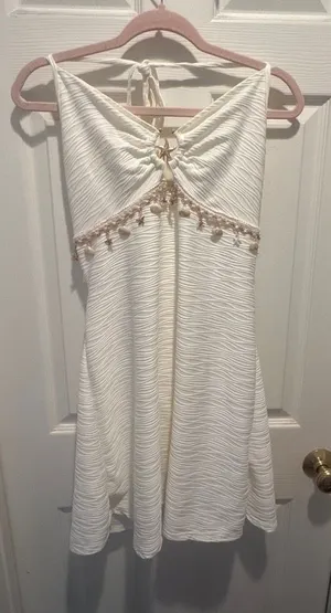 SheIn White beachy seashell mini dress thumbnail 1