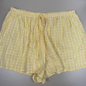 Women’s Yellow Windowpane Drawstring Shorts Size Medium thumbnail 1