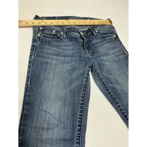 Miss Me Jeans Women 31 Bootcut Dark Wash Embroidered Rhinestone JP5033R thumbnail 7