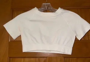 Cropped white tee thumbnail 1