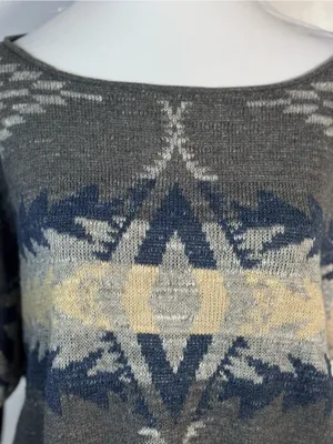 Denim & Supply Ralph Lauren Sweater S Southwestern Aztec Dolman Cotton Oversized thumbnail 2