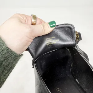 [Kurt Geiger London] Black Raquel Block Heel Leather Loafers Chain Sz 39 US 8.5 thumbnail 10