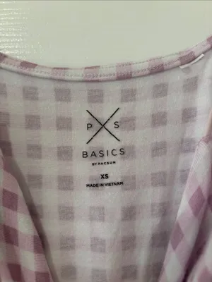 PacSun Light Purple Gingham Spaghetti Strap Cami Crop Top SOFT! thumbnail 2
