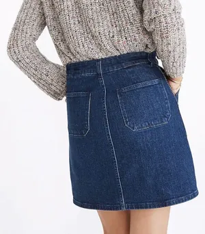 Madewell Denim Utility Full Zip Skirt Size 32 thumbnail 2