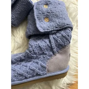 UGG Australia Cardy Knit Tall Fold Over Light Purple Sweater Boot - Size 8 thumbnail 2