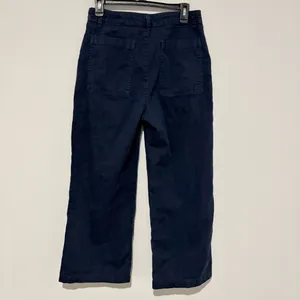 GAP Mid Rise Loose Wide Leg Khakis 100% Cotton PantsNavy Blue size 6‎ thumbnail 3