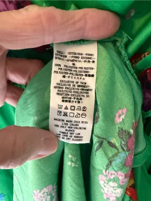 Free People Bright Green Floral Tie-Front Mini Dress V-Neck thumbnail 6