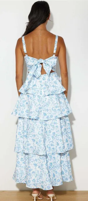 Showpo Blue Floral Dress 2 thumbnail 2