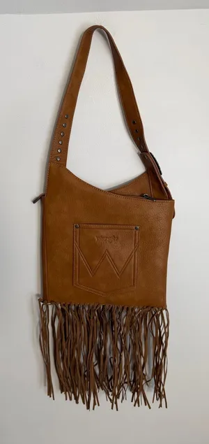 Wrangler fringe shoulder bag western-style front pocket NWOT thumbnail 1