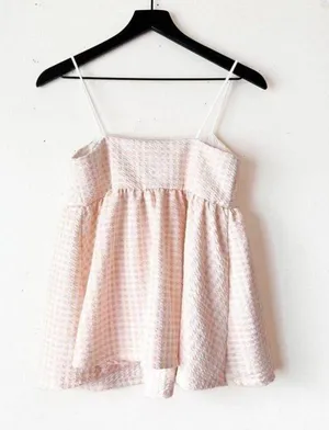 ASOS Design Women’s 4 Textured Cami Top in Checkered Print thumbnail 11