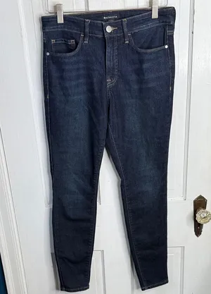 Athleta Sculptek Ultra Skinny Midnight Blue Jeans W1755 Sz 8 Petite thumbnail 5