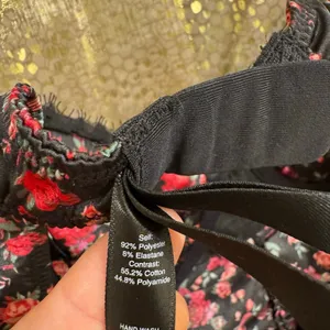For Love & Lemons Black Melrose Romantic Bustier Pink Floral Bra Top Large thumbnail 9
