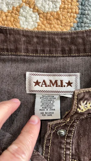 AMI Brown Jean Jacket thumbnail 4