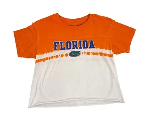 National Collegiate Athletic Association The Victory Florida Gators College Orange White Graphic Crop Top Shirt Size XS thumbnail 1