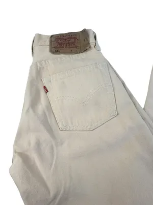 Levi’s 501 button fly Vintage peach pink denim jeans size 26” x 31.5” red tab thumbnail 5