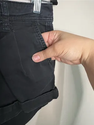 Abercrombie & Fitch Vintage Black‎ Low Rise Preppy Y2K Chino Shorts thumbnail 3