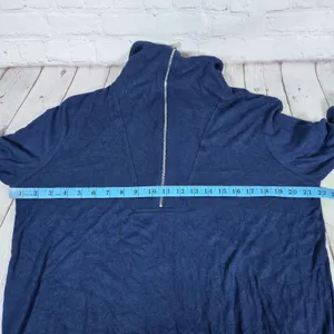 Fortune + Ivy Womens Navy Blue Quarter Zip Pullover Sweater‎ XL 1725T57 thumbnail 6