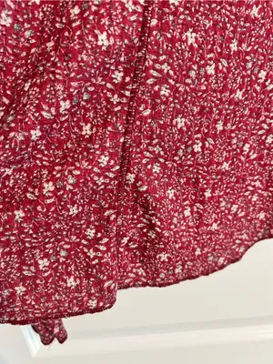Natural Life Floral Henley Top Red Size XL thumbnail 12