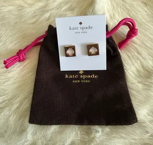 Kate Spade Rosegold Hole Punch Spade Pierced Earrings thumbnail 1