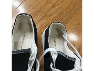 Size 8M Women’s Shoes Sincerely Jules Vina Black & White thumbnail 3