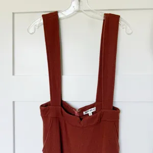 Wild Honey Rust Overall Jumpsuit thumbnail 3