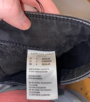 American Eagle Black Ripped Jeggings thumbnail 5