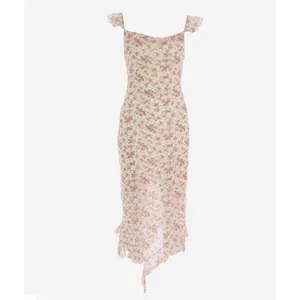 Kirious Los Angeles Floral Draped Neck Midi Dress Coquette Romantic Feminine thumbnail 9