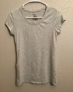 No Boundaries (NOBO) Basic Gray Scoop-neck Short Sleeve t-shirt M thumbnail 1