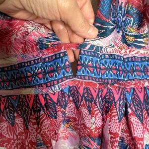 Free People Daydream Floral Butterfly Print Dress Boho Festival Feminine Sz L‎ thumbnail 6