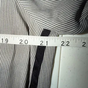 Free People Pebble Crepe Free Bird Womens Large Black White Striped Long Sleeve thumbnail 6